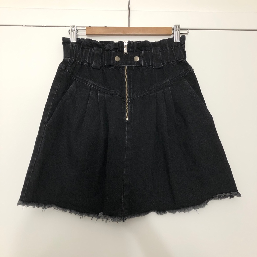 Sea New York Black Denim Mini Skirt